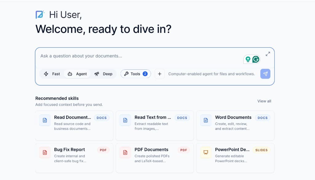 Intelligent Chat Workspace
